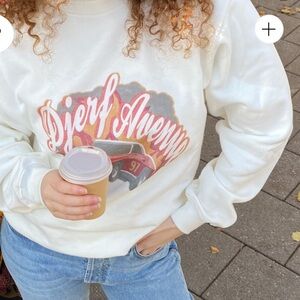 Djerf Avenue White Sweatshirt